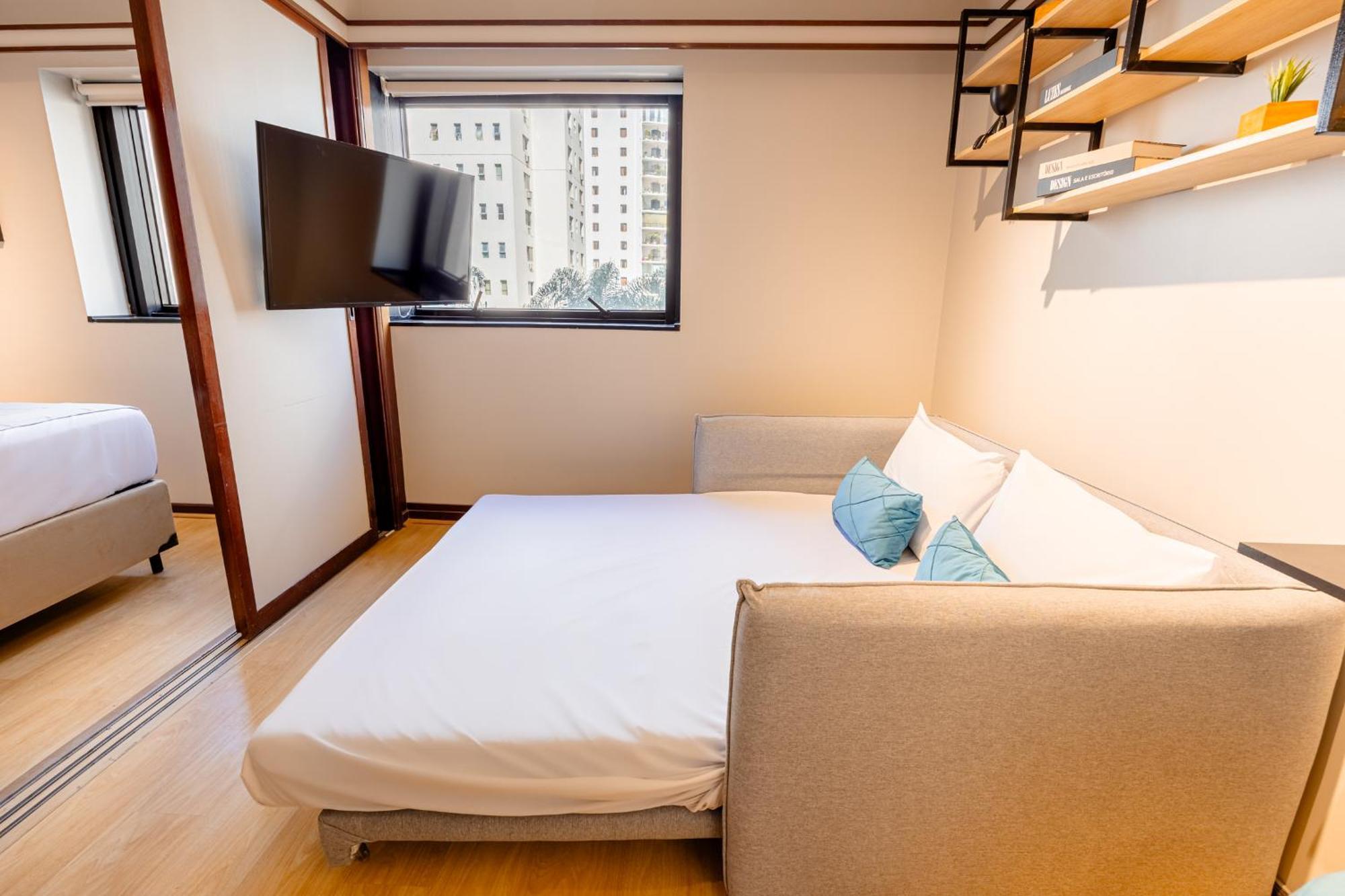Apartamento Easy Star - Aconchegante Flat Perto Do Shopping Pamplona - Hq03i *